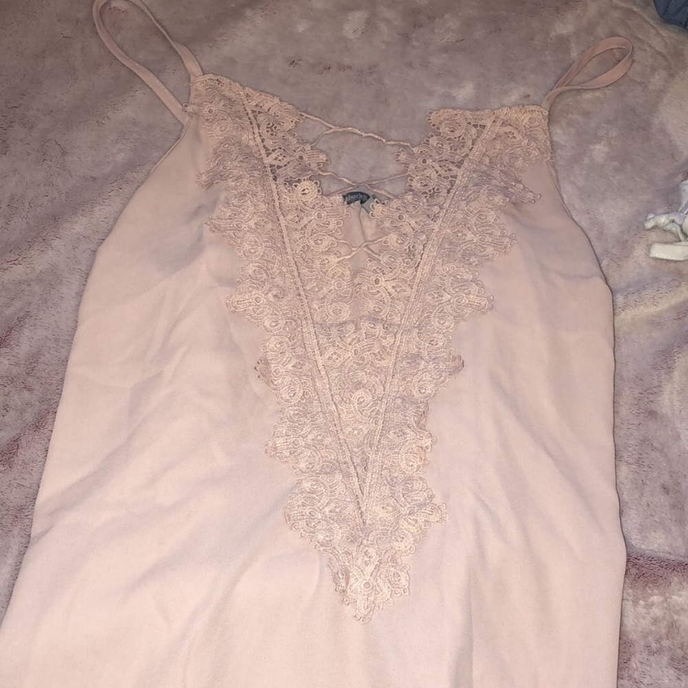 Cris cross lace up top